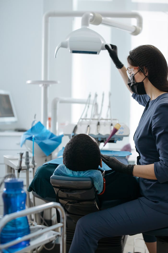 A Person Having Dental Checkup